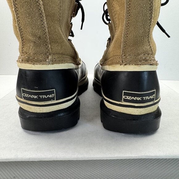 Ozark Trail Mens Camel Black Griz 08 Winter Boots Leather Thinsulate Size 8 - Picture 6 of 15